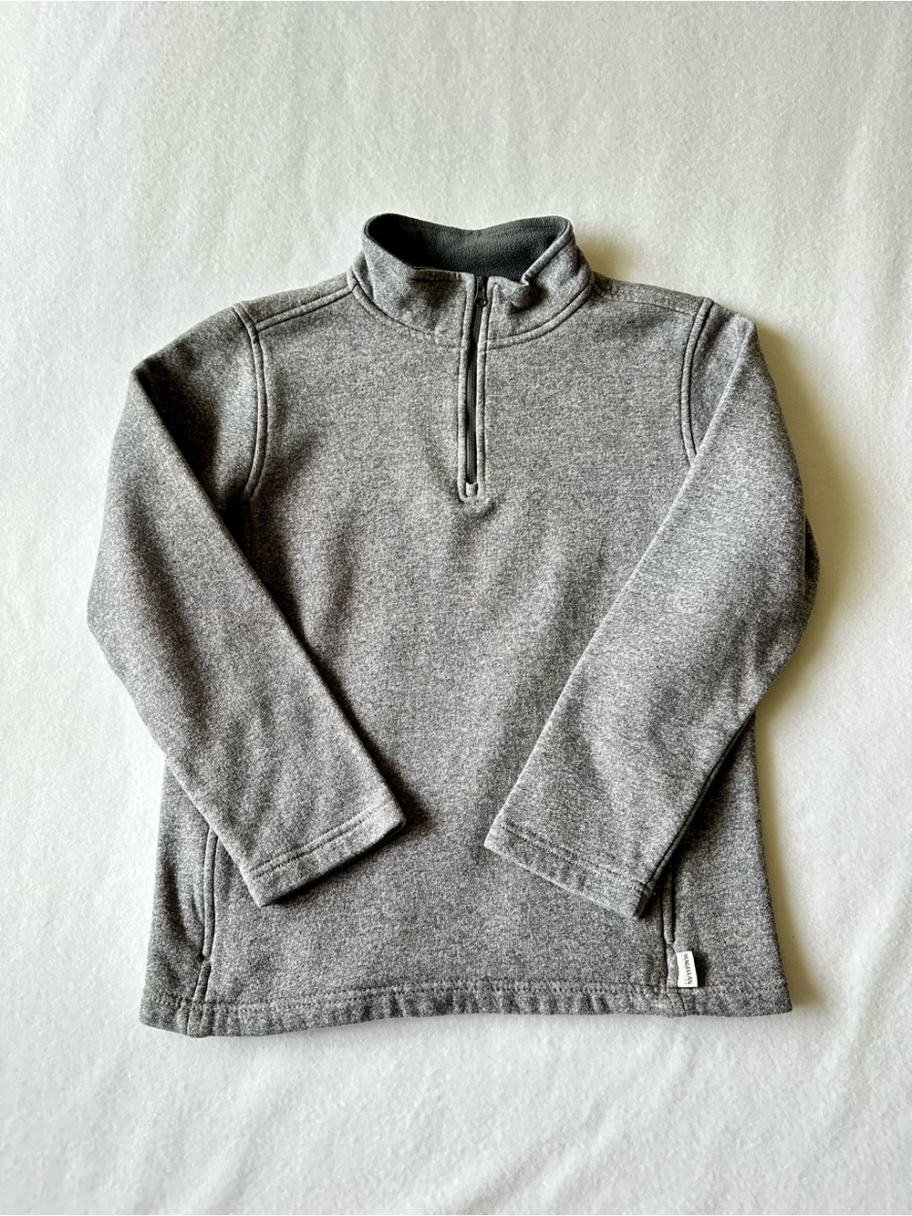 Magellan Boys Quarter Zip Jacket Youth Medium Gray Moisture Wicking Pullover